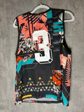 Adidas Floral Palm Fronds Soccer Tank Jersey Dress Trefoil Women's Size M