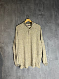 Vintage Chaps Ralph Lauren Textured Henley - Khaki (XL)
