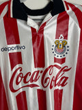 Chivas Guadalajara Atletica R. Paleaz Jersey - Size XL Red/White Vintage BOOT