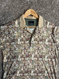 Greg Norman Collection Golf Polo - Geometric Pattern Small/Medium
