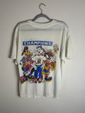 Vintage 90's Looney Tunes Bugs Bunny Taz Daffy Houston Rockets Champion Shirt XL