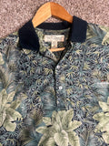 Tori Richard Tropical Print Polo Shirt - Lush Green Palm Design