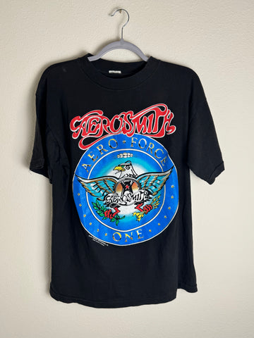 Vintage 1989 Aerosmith Pump Tour Aero Force One T-shirt Large