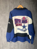 STAINED * Vintage Apex one Super Bowl XXVII Champions Cowboys Windbreaker Jacket Medium