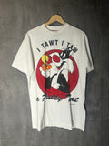 Vintage looney Tunes I Tawt I Taw T-shirt Medium