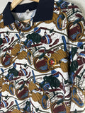 Vintage Guess USA Abstract Leaf Polo (Tag Missing)
