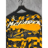 McLaren Formula 1 Crop Style Heavy Cotton Shirt back AOP Shirt Medium NWT